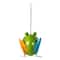 Glitzhome® 9" Metal Glossy Frog Outdoor Garden Birdhouse